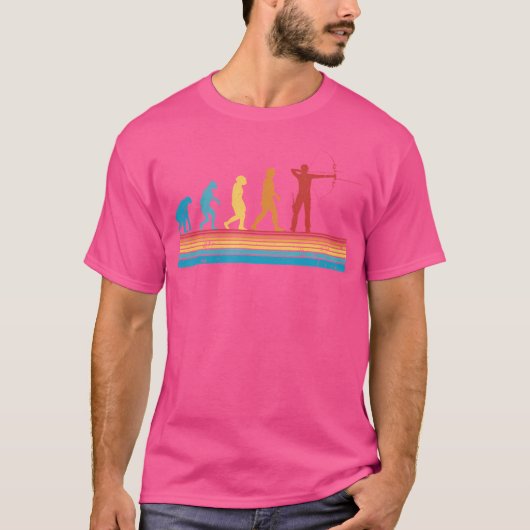 boogschutter evolutie boogschieten boog t-shirt (Voorkant)