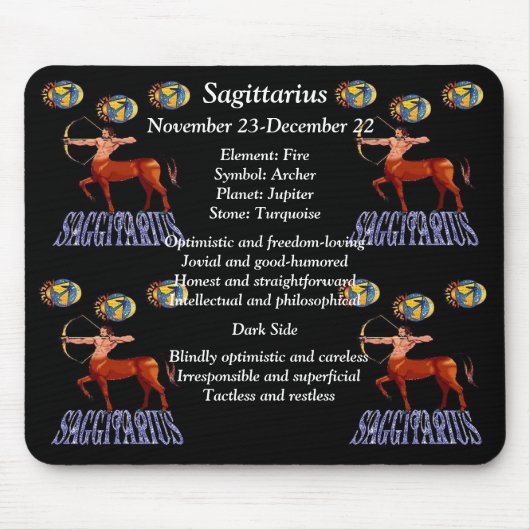 Boogschutter Geboorteteken Dierenriem Muismat (Voorkant)