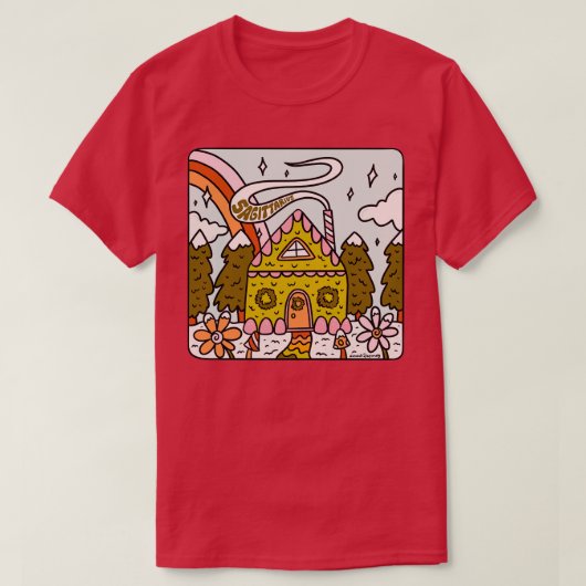 Boogschutter Gingerbread House T-shirt (Design voorkant)