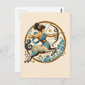 Boogschutter godin verjaardag astrologie briefkaart (Voorkant / Achterkant)