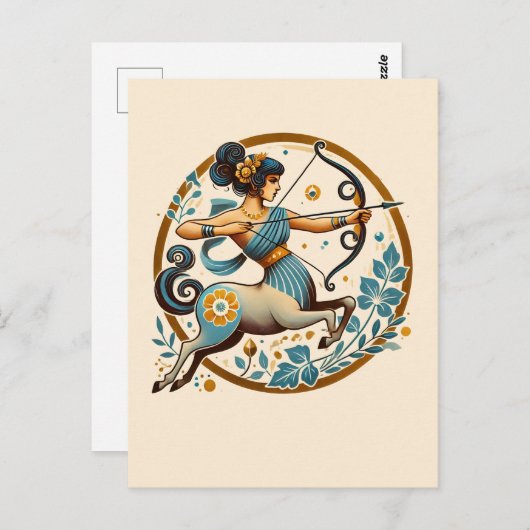 Boogschutter godin verjaardag astrologie briefkaart (Voorkant / Achterkant)