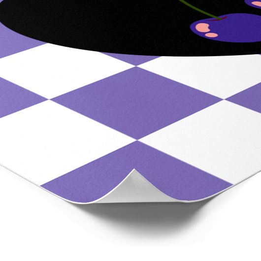 Boogschutter gotische esthetische geruit kersen ku poster (Hoek)