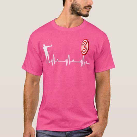 Boogschutter hartslag boogschieten puls boogschiet t-shirt (Voorkant)