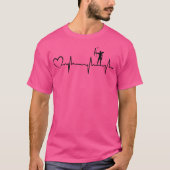 Boogschutter Heartbeat Boogschutter Pijl Boogschut T-shirt (Voorkant)