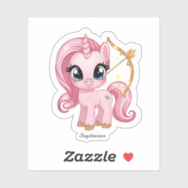 Boogschutter Hemel Zodiac Sticker - Roze Pijl
