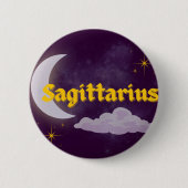 Boogschutter Hemels Esthetische Maan Wolken Sterre Ronde Button 5,7 Cm (Voorkant)