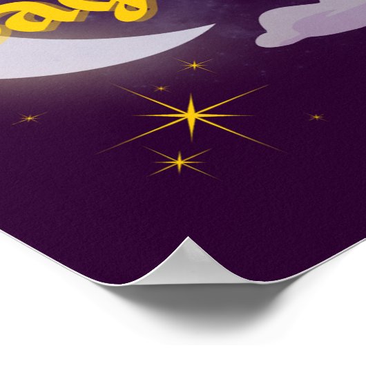 Boogschutter hemelse maanwolk sterren astrologie poster (Hoek)