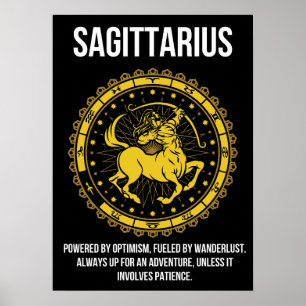 Boogschutter - Horoscoop, Grappige Zodiac Teken Hu Poster