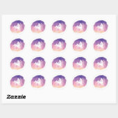 Boogschutter horoscoop teken violette moderne stic ronde sticker (Vel)