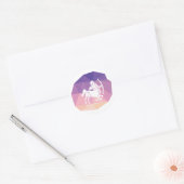 Boogschutter horoscoop teken violette moderne stic ronde sticker (Envelop)