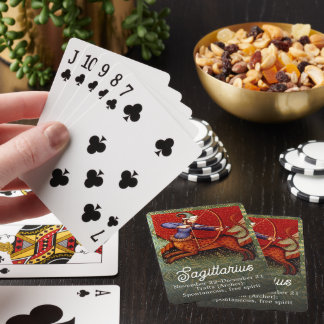 Boogschutter Horoscoop Zodiac Middeleeuws Pokerkaarten
