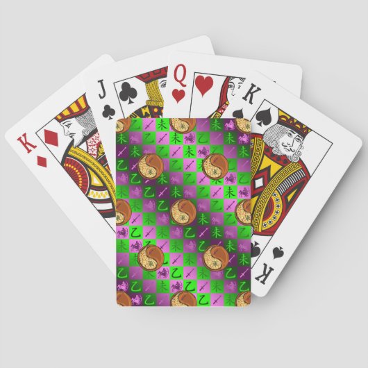 Boogschutter & Hout Geit Pokerkaarten (Achterkant)