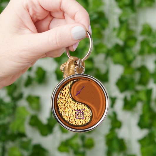 Boogschutter & Hout Haan Sleutelhanger (Hand)