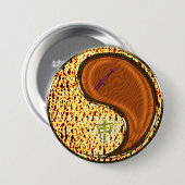 Boogschutter & Houten Aap Ronde Button 7,6 Cm (Voorkant /achterkant)