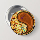 Boogschutter & Houten Hond Ronde Button 7,6 Cm (Voorkant /achterkant)