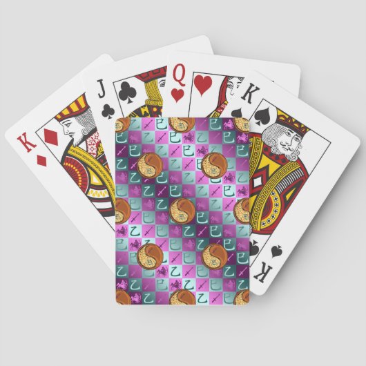 Boogschutter & Houten Slang Pokerkaarten (Achterkant)