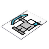 Boogschutter in blauw notitieboek (Linkerzijde)