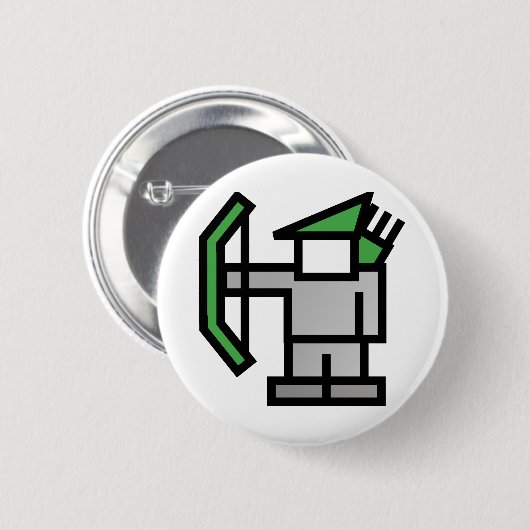 Boogschutter in het groen ronde button 5,7 cm (Voorkant /achterkant)