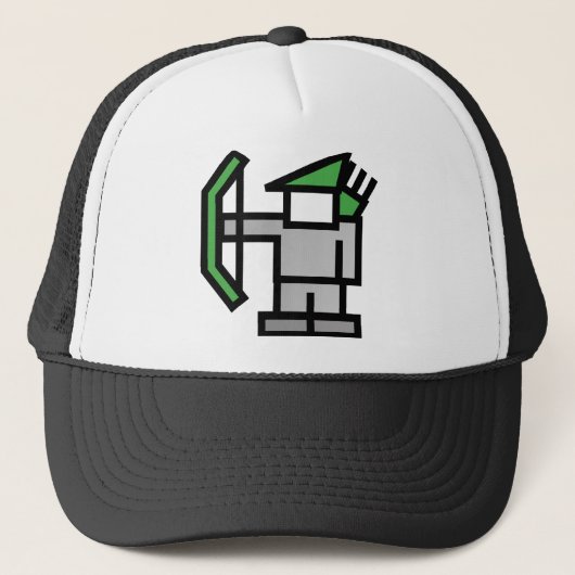 Boogschutter in het groen trucker pet (Voorkant)