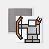 Boogschutter in Sinaasappel Magneet (Voorkant / Achterkant)