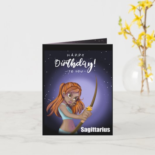 boogschutter kaart (Gele Bloem)