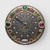 Boogschutter Klok, sterrenbeeld, Steampunk, edelst Ronde Klok (Voorkant)