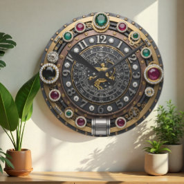Boogschutter Klok, sterrenbeeld, Steampunk, edelst Ronde Klok