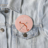 Boogschutter knop badge ronde button 7,6 cm (In situ)