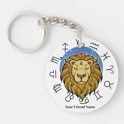 Boogschutter & Leo Zodiac Acryl Sleutelhanger (Voorkant)