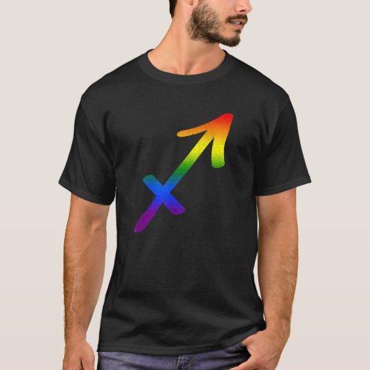 Boogschutter LGBT Zodiac Sign LGBT Rainbow Pride G T-shirt (Voorkant)