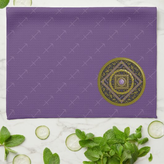 Boogschutter Mandala Handdoek (Gevouwen)