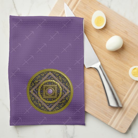 Boogschutter Mandala Handdoek (Quarter Fold)