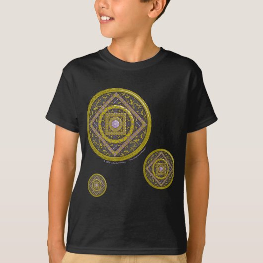 Boogschutter Mandala Kind en Baby Donker Shirt (Voorkant)