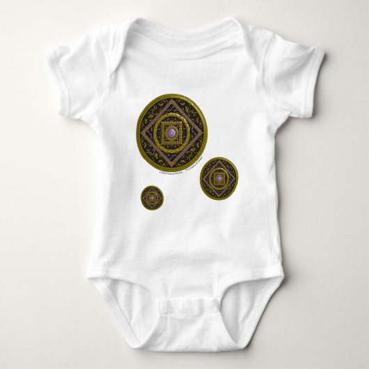 Boogschutter Mandala Kind en Baby Licht Shirt (Voorkant)
