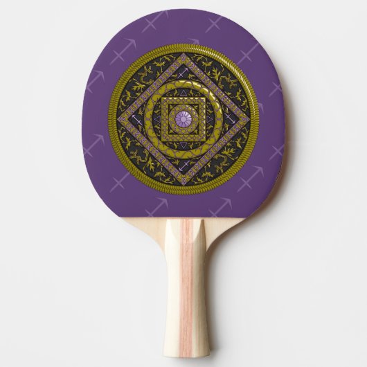 Boogschutter Mandala Ping Pong Paddle Tafeltennisbatje (Voorkant)