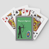 Boogschutter Mannetje Silhouet en Doel Pokerkaarten (Achterkant)