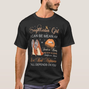Boogschutter Meisje Sterrenbeeld Verjaardag Hoge H T-shirt