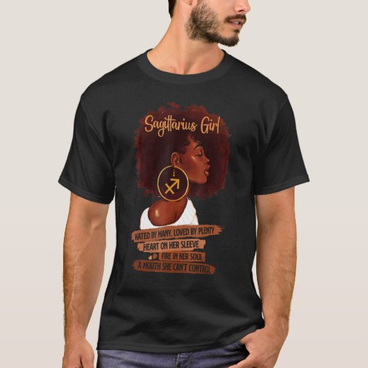 Boogschutter Meisje Voor Zwarte Vrouwen Melanine T-shirt (Voorkant)