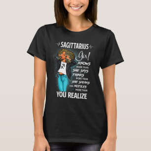 Boogschutter Meisje Weet Meer Dan Ze Zegt Voor Bla T-shirt