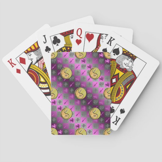 Boogschutter & Metaal Konijn Pokerkaarten (Achterkant)