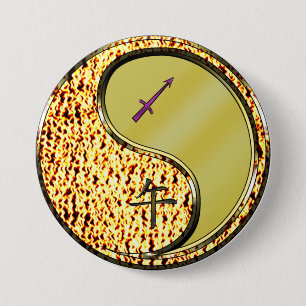 Boogschutter & Metaal Paard Ronde Button 7,6 Cm