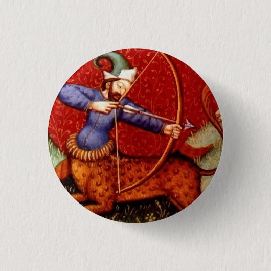  Boogschutter middeleeuwse boogschutter Ronde Button 3,2 Cm (Voorkant)