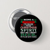 Boogschutter Moeder Kerst Spirit Bier Ronde Button 5,7 Cm (Voorkant /achterkant)