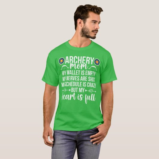 Boogschutter Moeder Mijn Hart Is Vol Boogschutter T-shirt (Voorkant volledig)