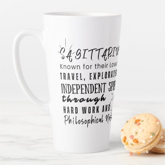 Boogschutter Motivatie Quotes Zodiac teken Latte Mok (In situ)