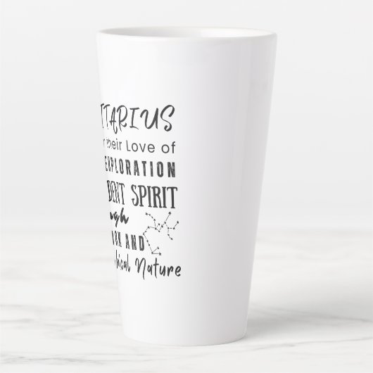 Boogschutter Motivatie Quotes Zodiac teken Latte Mok (Voorkant)