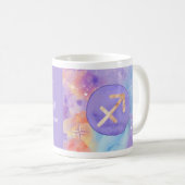 Boogschutter Paarse aquarel astrologie dierenriem Koffiemok (Voorkant rechts)