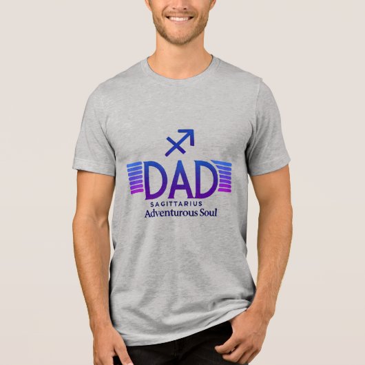 Boogschutter Papa - grappig Tri-Blend Shirt (Voorkant)