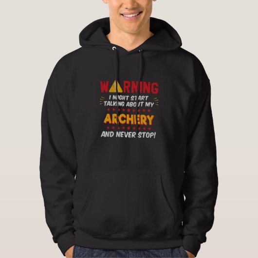 Boogschutter pijl en boog grap grafisch hoodie (Voorkant)