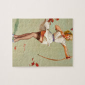 Boogschutter Pin-Up Meisje Legpuzzel (Horizontaal)